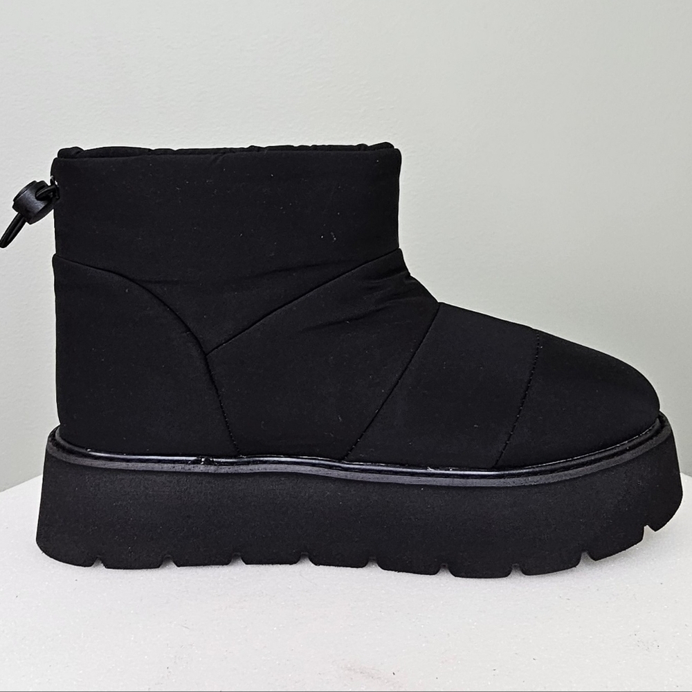 Portland Boot Company Women's Metallic Puffer Cozy Booties in Black - Picture 14 of 14